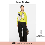 Acne Studios× Moomin 男女同款 小肥肥動漫印花圓領針織衫C60106 霓虹黃 M