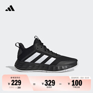 adidas OWNTHEGAME 2.0低幫團(tuán)隊(duì)款實(shí)戰(zhàn)運(yùn)動(dòng)籃球鞋男子阿迪達(dá)斯 黑/白   50.5