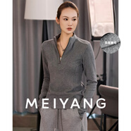 美洋（MEIYANG）天選內搭三號 疊穿搭子雙面磨毛保暖抗靜電修身百搭休閑長(cháng)袖T恤女 灰色 L