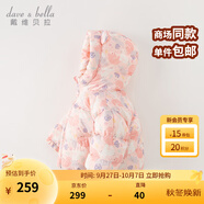 戴維貝拉（DAVE＆BELLA）兒童羽絨服女童上衣男童羽絨衣冬裝新款寶寶衣服保暖小童外套 小兔印花【現(xiàn)貨】DB4238127 90 cm（建議身高80-90cm）