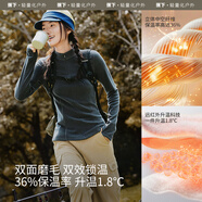 肌底衣SF135半高領(lǐng)打底衫女裸感百搭親膚彈力內搭焦下長(cháng)袖T恤 幻影灰【半拉鏈款】_【楊冪同款】 L