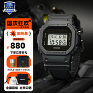 卡西歐（CASIO）G-SHOCK小方塊系列手表男手表多功能運動(dòng)手表生日禮物學(xué)生送人 DW-5600BCE-1尼龍表帶款