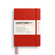 LEUCHTTURM1917【可定制】德國燈塔筆記本A5軟皮本子手賬記事日記本會(huì )議記錄商務(wù)禮品老師 （2026新色）真誠紅 橫線(xiàn)內頁(yè)