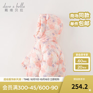 戴維貝拉（DAVE＆BELLA）兒童羽絨服女童上衣男童羽絨衣冬裝新款寶寶衣服保暖小童外套 小兔印花【現(xiàn)貨】DB4238127 90 cm（建議身高80-90cm）