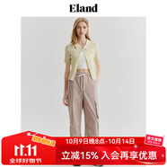 ELAND衣戀短袖針織衫女時尚甜美糖果色polo衫夏季新款 乳白色(64)Cream L 170