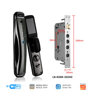 OUOETYWiFi涂鴉智能安防門(mén)鎖人臉識別攝像頭紅外夜視喚醒指紋IC卡密碼鎖 60*68*30*240鎖體涂鴉智能 WiFi智能門(mén)鎖