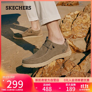 斯凱奇（Skechers）男鞋秋季一腳蹬帆布鞋商務(wù)通勤休閑軟底板鞋66387