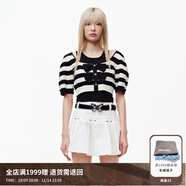 RE'VAN芮范夏季新品設計師款俏皮蝴蝶結(jié)內(nèi)搭背心條紋毛衣RN30601075 橫條紋 L/40