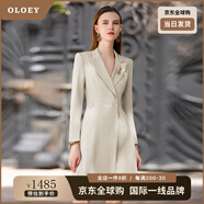 OLOEY奢侈高檔品牌高端職業(yè)時(shí)尚連衣裙女新款正式場(chǎng)合西裝裙氣質(zhì)美容院 灰白色連衣裙 S