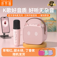 塔努啦（TANALAZ）話(huà)筒音響一體麥克風(fēng)無(wú)線(xiàn)藍牙全民唱k歌兒童卡拉OK戶(hù)外家庭ktv套裝櫻花粉【單話(huà)筒】