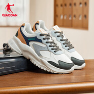 喬丹小千禧運動(dòng)鞋男鞋冬季革面防水休閑鞋復古密網(wǎng)老爹鞋輕便跑步鞋男 象牙白/純質(zhì)灰(革面) 男款 40