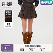 Teenie Weenie小熊半身裙女2025春夏新款潮流甜酷辣妹風(fēng)牛仔短裙 深灰色 S 160