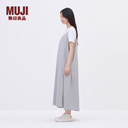 無(wú)印良品（MUJI） IDEE 女式 平紋 吊帶連衣裙 女裝裙子 25年夏季 連身裙 GA43CC5S 煙熏綠色 L （165/88A）