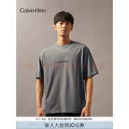 Calvin Klein七夕情人節首選Jeans25春夏男女情侶休閑通勤ck純色字母純棉寬松 P7E-英雄灰 P7E-英雄灰 XS