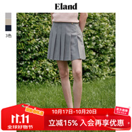 ELAND衣戀半身裙女高收腰顯瘦廓形短裙通勤百褶裙夏季新款 淺灰色(16)L/Grey M 165