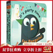 英文原版 Little Faces百變臉譜系列  It's Party Time for Penguin  精裝立體變景書 兒童情緒繪本 綠山墻