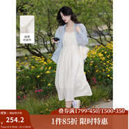 茵曼（INMAN）章若楠同款歐若風(fēng)天絲薄開衫女裝襯衫2025夏季新品長(zhǎng)袖襯衣 吊帶裙田園杏-18322336 L