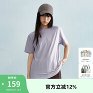 Champion冠軍情侶純棉短袖T恤春夏新款男刺繡小C美式潮牌上衣 香芋紫  M