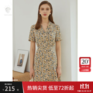 范思藍(lán)恩正式氣質(zhì)通勤連衣裙女夏季收腰顯瘦面試西裝裙 油畫黃 XL