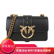 PINKO七夕禮物品PINKO新品燕子造型女包燕子包鏈條單肩斜挎包送女友  黑色小號1P22TY Y5H7 Z99Q 單肩包