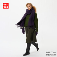 優(yōu)衣庫女裝絨面針織喇叭中裙/半身裙裙子481434 57 深橄欖色 L /160/72A