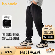 巴拉巴拉童裝兒童褲子男童女童加絨長(zhǎng)褲冬保暖運(yùn)動(dòng)休閑束腳褲208424108217