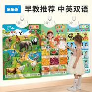 樂(lè )樂(lè )魚(yú)（leleyu）早教有聲場(chǎng)景掛圖寶寶認知啟蒙點(diǎn)讀學(xué)習墻貼玩具男孩女孩生日禮物