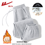 回力（Warrior）加絨加厚休閑衛褲女2025年冬季羊羔絨保暖鎖溫戶(hù)外防寒時(shí)尚束腳褲