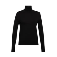 阿瑪施（AMASS）秋冬新款高領(lǐng)顯瘦百搭針織長(cháng)袖女士羊毛衫女5399471 黑色 L 4碼