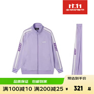 NERDY韓國潮牌運動(dòng)休閑套裝男女情侶同款多巴胺ins風(fēng)通勤春秋款 紫色套裝 L  70kg-90kg