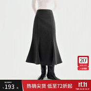 范思藍(lán)恩高腰魚(yú)尾半身裙女秋冬2025新款氣質(zhì)通勤顯瘦一步裙4483 灰色 XL