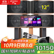 山水（SANSUI）FK121專業(yè)卡拉OK大功率ktv音響會議室商用設(shè)備功放點歌機組合娛樂系統(tǒng)一拖四套裝家用家庭全套音箱 12吋一拖四卡包箱+功放+雙話筒+點歌機+低音炮