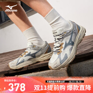 美津濃（MIZUNO）男女跑步鞋 緩震透氣 網(wǎng)面拼接 反光標(biāo)識(shí) RACER S 01/丹寧  38