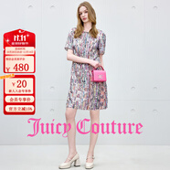 橘滋（Juicy Couture）25秋新款小香風(fēng)拼接面料圓領(lǐng)小A擺連衣裙女小香風(fēng)彩色A型短裙 彩色 S