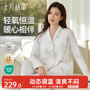 十月結晶月子服孕產(chǎn)婦冬季棉產(chǎn)后哺乳裝睡衣家居服套裝 玫瑰城堡L碼