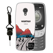 KYODO適用諾基亞3210 4G手機殼 4g2024卡通軟殼TA-1619防摔簡(jiǎn)約防摔定制保護套 白-加州公路+長(cháng)掛繩 諾基亞3310 2g