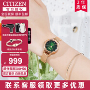 西鐵城（CITIZEN）女表小綠表JT系列簡約石英表潮流方盤送女友禮物 EQ3003-50W