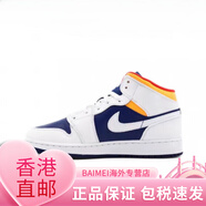 耐克Air Jordan 1 AJ1 Mid 中幫白藍黃綠橙色美國隊籃球鞋 852542-104 白藍黃女554725-131 37.5