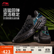 李寧桀驁2 黑豹丨籃球鞋男鞋2025新款輕量回彈外場運動鞋ABFV041