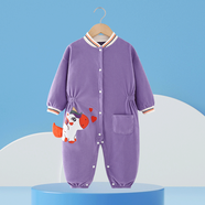 采購產品嬰兒爬行的衣服，秋天和冬天所有的一件工作服，爬行的衣 立體爬爬服【獨角獸】紫 110cm  【建議95-100cm】