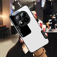 億色師簡潔拼色適用紅米Note15手機殼紅米Note15Pro+簡約男士個性款新款視窗全包防摔質(zhì)感保護套鏡面玻璃 【G205簡潔拼色C款玻璃殼】 紅米Note 15Pro