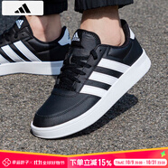 阿迪達(dá)斯 （adidas）男鞋板鞋 25秋季新款運(yùn)動(dòng)鞋透氣輕便白色休閑鞋低幫鞋子男 BREAKNET 2.0/黑色 42.5