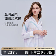 嫚熙（EMXEE）月子服孕婦睡衣產(chǎn)后家居服哺乳衣春秋季紗羅喂奶夏天 星月時(shí)空【兩件套】 M【Noble高端系列】