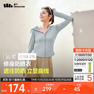 蕉下（beneunder）防曬衣女涼感修身AL11924短款辣妹防曬服女外套烏云灰M