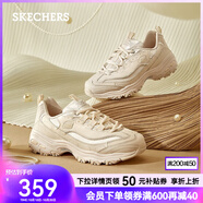 斯凱奇（Skechers）休閑鞋女珠珠熊貓鞋 潮流女鞋 厚底增高復古老爹鞋子 149463 乳白色/OFWT 38