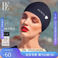 范德安（BALNEAIRE）小紅心系列布泳帽女男款大頭圍游泳帽長發(fā)不勒頭時(shí)尚 30187 藍(lán)色
