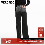 VEROMODA牛仔褲秋季新款街頭風(fēng)中腰漸變直筒褲潮流3332072 深牛仔灰色 155/60A/XS