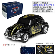 蘭達合金1:64迷你手機應用程序遙控超級跑車(chē)賽車(chē)充電電動(dòng)汽車(chē)模型玩具 雙控手機4輪甲殼蟲(chóng)跑車(chē)-黑色-24G 充電線(xiàn)-送遙控器電池+工具
