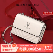 CUADEN KLLIATM輕奢包包女包一鹿有你新款單肩包女士斜挎包女生日禮物送女友老婆 【米白色】-全國七倉直發(fā) 2025高級感女生包實(shí)用走心送媽媽