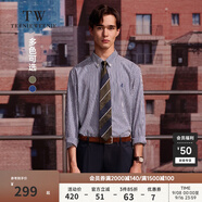 Teenie Weenie Men小熊男裝休閑襯衫春季長(cháng)袖上衣簡(jiǎn)約風(fēng)外套男士 藍色 M 170